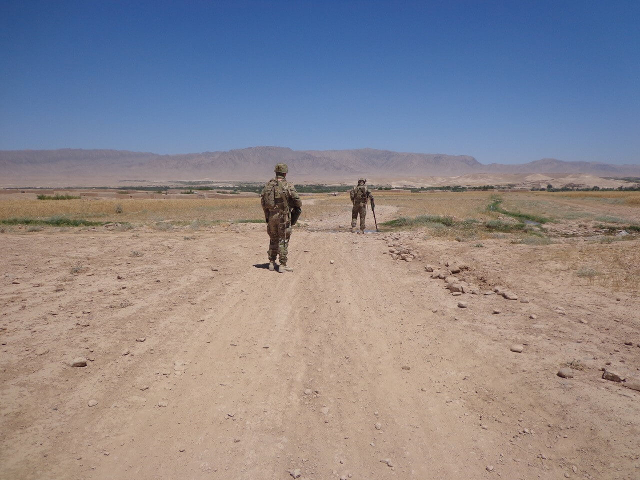6 Section, 2 Troop conducting Route Search in Tarin Kowt, Afghanistan in 2013.
